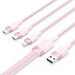 EAN 6922794709713 - Vention CTPPG cable USB USB 2.0 1,5 m USB A USB C/Micro-USB B/Lightning 0,48 Gbit/s 60 W Rosa imagen 1