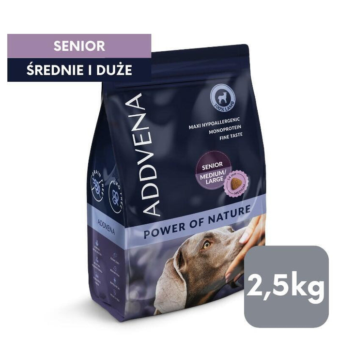 Addvena Poder De La Naturaleza Para Perros Mayores De Razas Medianas Y Grandes 2,5 Kg