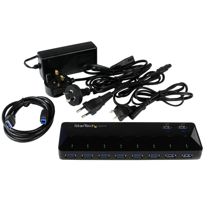 Startech Concentrador Usb 3.0 10 Puertos Hub 1,5a
