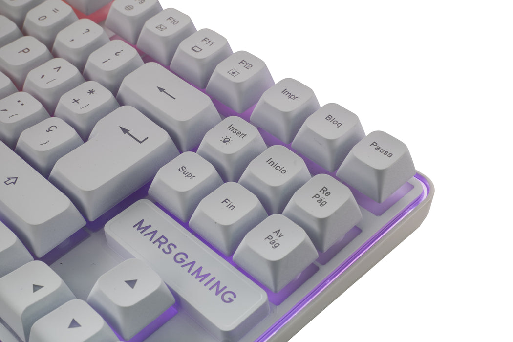 EAN 8435693111832 - Mars Gaming MCPWTKLWES teclado Ratón incluido Juego RF inalámbrica + USB QWERTY Español Blanco imagen 2