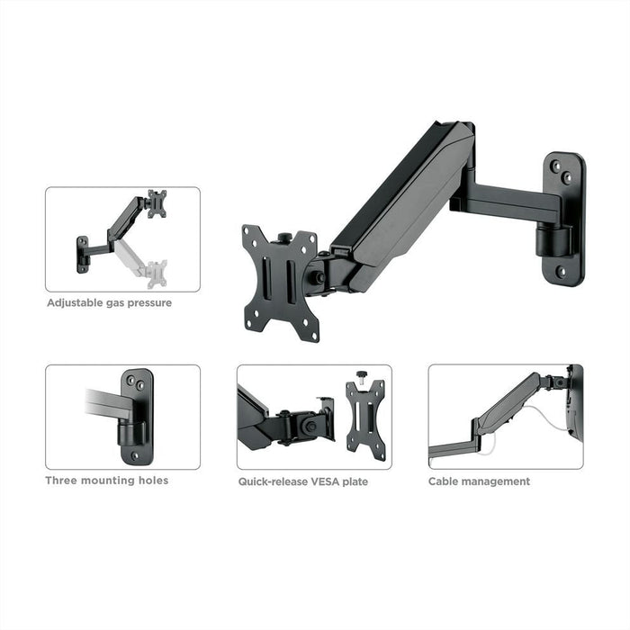 Value Lcd-Arm, Wandmontage, 5 Gelenke, 17-32 Zoll, Bis 8 Kg, Schwarz