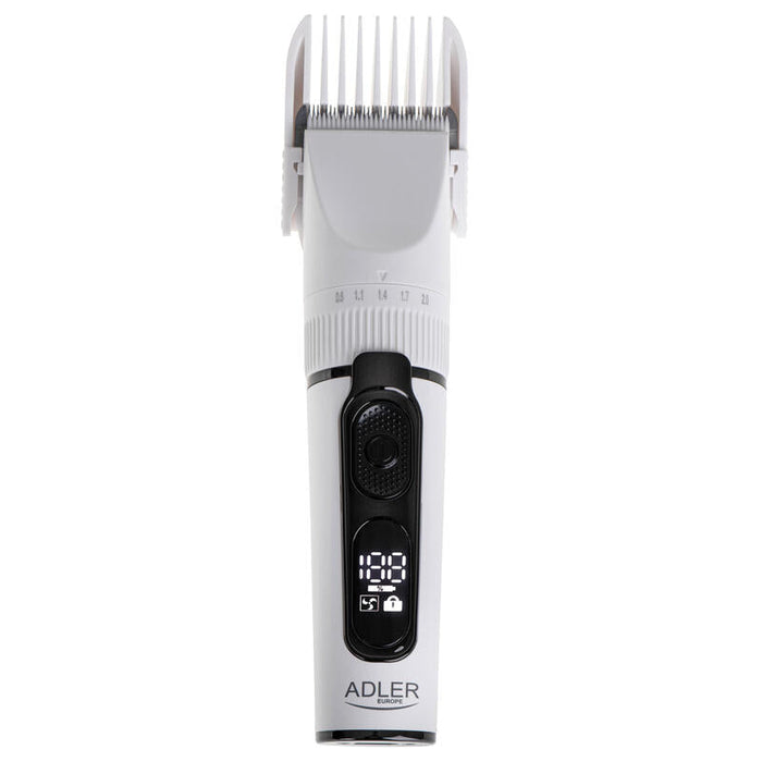 Adler Ad 2839 Cortadora De Pelo Con Pantalla Lcd, Blanco Negro