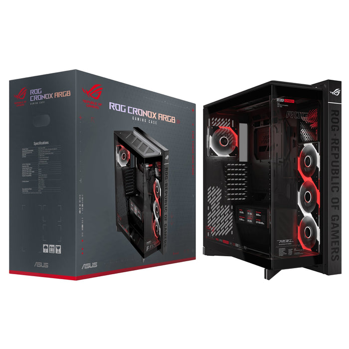 Asus Rog Cronox Gr801 Curve Tg Argb Black Midi Tower Negro