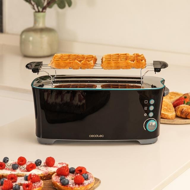 EAN 8435484021807 - Cecotec 02180 tostadora 7 4 rebanada(s) 1350 W Negro, Acero inoxidable imagen 7