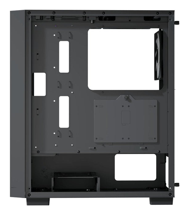Caja Atx Aerocool B509a Flow Argb Cristal Templado Negro