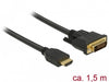EAN 4043619856534 - DeLOCK 85653 adaptador de cable de vídeo 1,5 m HDMI tipo A (Estándar) DVI Negro imagen 1