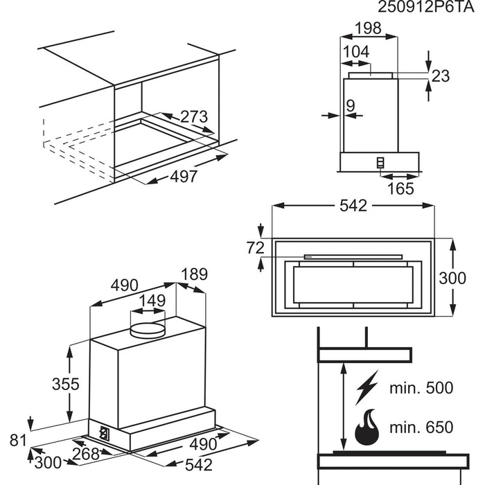 EAN 7333394131597 - Electrolux LFG825K Encastrada Negro 430 m³/h imagen 7