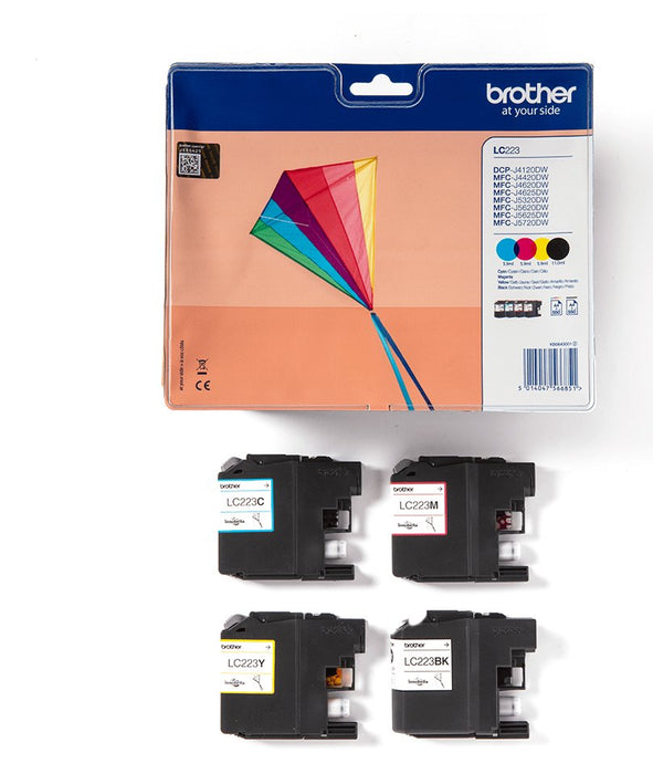 EAN 5014047566851 - Brother LC-223VALBP cartucho de tinta 4 pieza(s) Original Negro, Cian, Magenta, Amarillo imagen 3