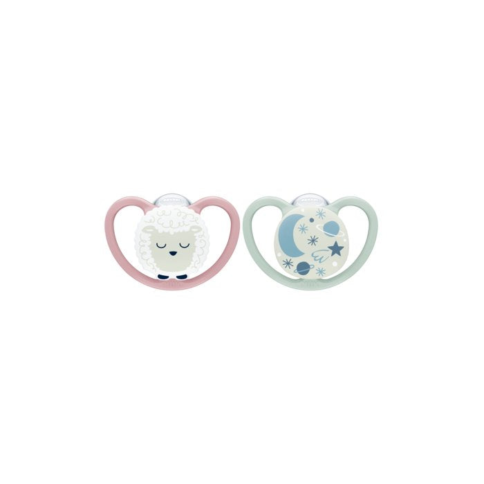 EAN 4008600430407 - NUK 10175330 chupete de niño Chupete clásico para bebés Ortodóntico Silicona Color menta, Rosa imagen 1