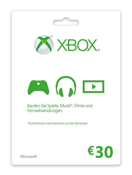 Ms Esd Gift Card Xbox Live Agency Online 30 Euro