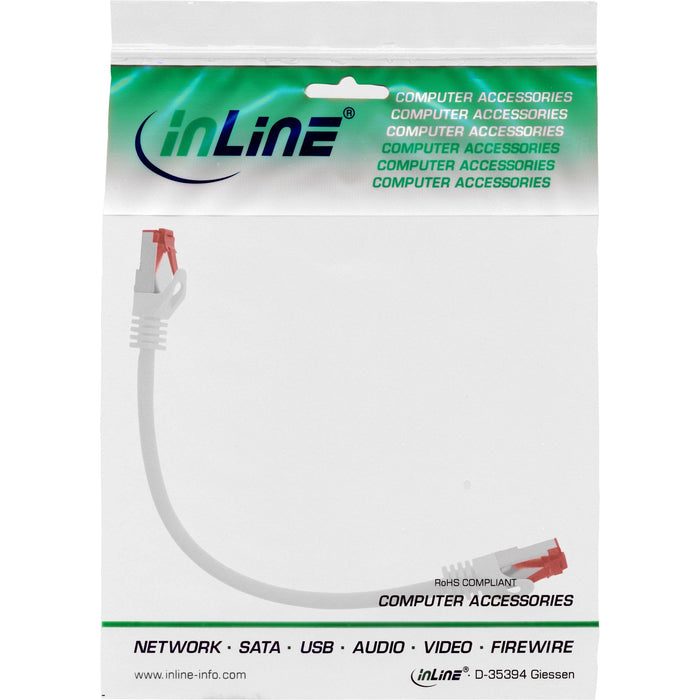Cable De Red Inline S/Ftp Pimf Cat.6 250mhz Cobre Libre De Halógenos Blanco 0.3m