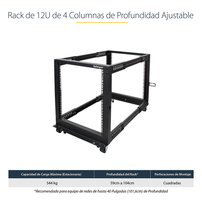 Startech Rack Marco Abierto Con Profundidad Ajust