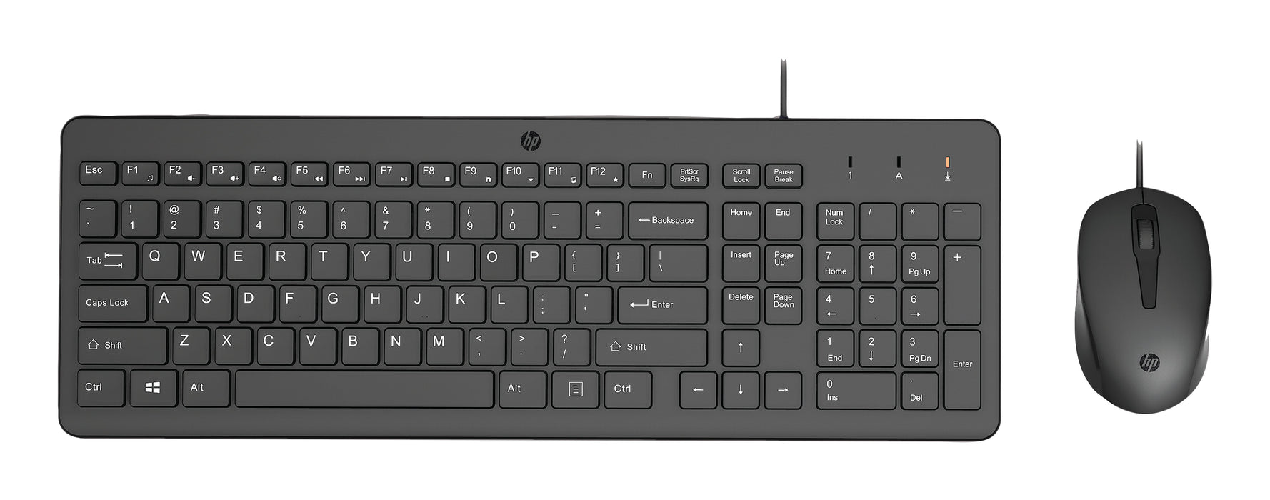 EAN 0195122875527 - HP 150 Wired Mouse and Keyboard Combination teclado Ratón incluido USB Negro imagen 1