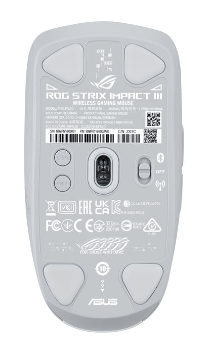 EAN 4711387635704 - ASUS ROG Strix Impact III Wireless ratón Juego Ambidextro RF Wireless + Bluetooth Óptico 36000 DPI imagen 2