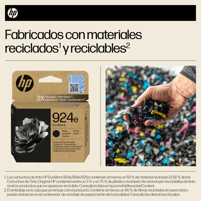 EAN 0196786147517 - HP 924e EvoMore Black Original Ink Cartridge cartucho de tinta 1 pieza(s) Alto rendimiento (XL) Negro imagen 3