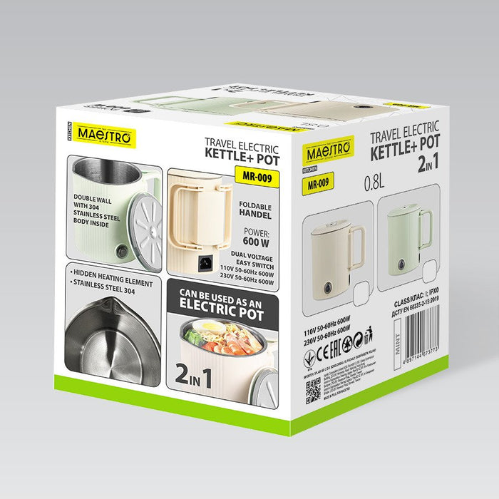 EAN 4897144673780 - Maestro MR-009-BEIGE tetera eléctrica 0,8 L 600 W imagen 4