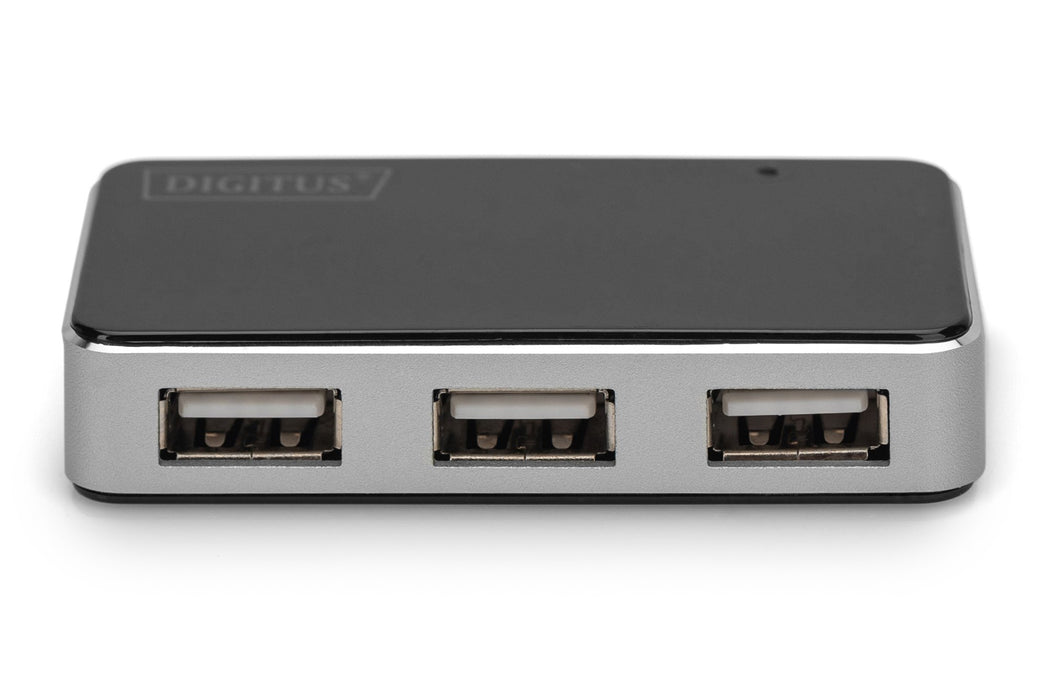 EAN 4016032306535 - Digitus DA-70220 hub de interfaz USB 2.0 Mini-B 480 Mbit/s Negro, Plata imagen 4
