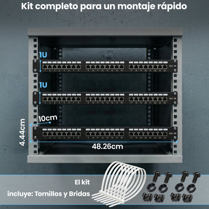 Extralink Cat6a Stp Patch Panel 24 Port - Cable - Cat 6a