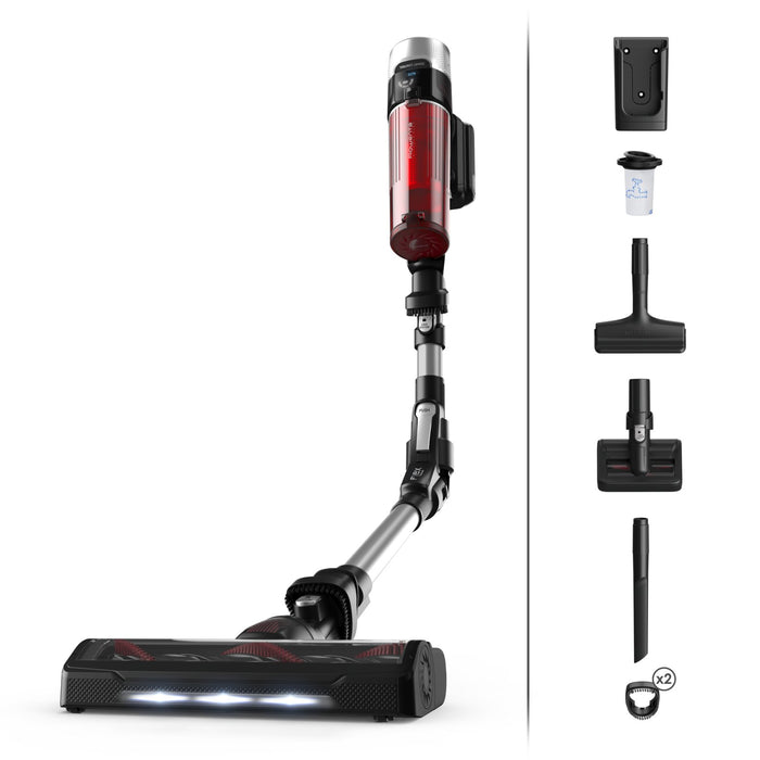 EAN 3221616046245 - Rowenta RH2077 Aspiradora escoba 2 en 1 Batería Secar Sin bolsa 0,4 L 250 W Negro, Rojo imagen 1