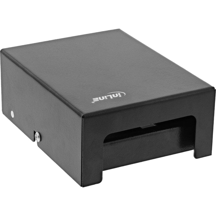 Inline Desktop Point Box 4x Keystone Rj45, Metal, Negro Ral9005