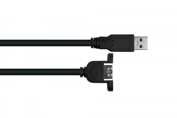 Kabelmeister Usb2.0 Extensión A-St.-Empotrable.A Negro. 0,5m