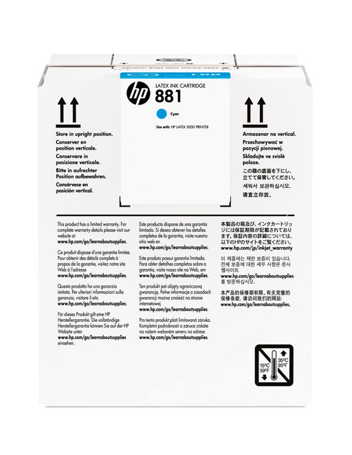 EAN 887758106648 - HP 881 5-liter Cyan Latex Ink Cartridge cabeza de impresora Inyección de tinta térmica imagen 1