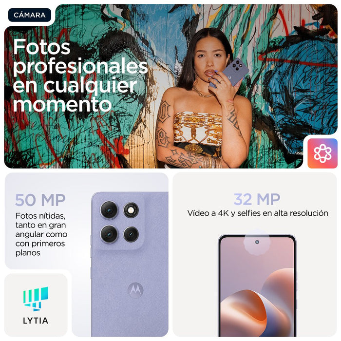 EAN 840493600109 - Motorola moto g86 power 5G 16,9 cm (6.67") SIM doble Android 15 USB Tipo C 12 GB 256 GB 6720 mAh Lila imagen 15