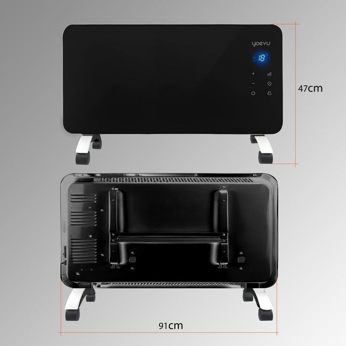 EAN 8436583238011 - Yoevu YV-2000GW Interior Negro 2000 W Calefactor eléctrico de cuarzo imagen 5