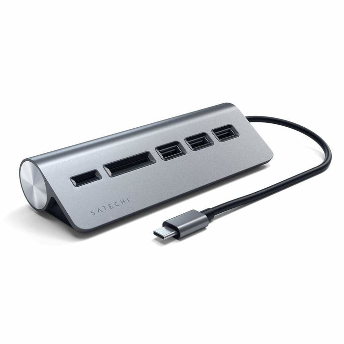Satechi Type-C Aluminum Usb Hub & Card Reader, Space Gris, St-Tchcrm