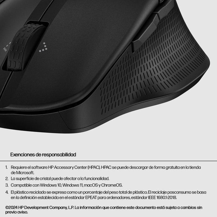 EAN 0198122955190 - HP 685 Comfort Dual-Mode Mouse ratón Hogar mano derecha Wi-Fi 1200 DPI imagen 8