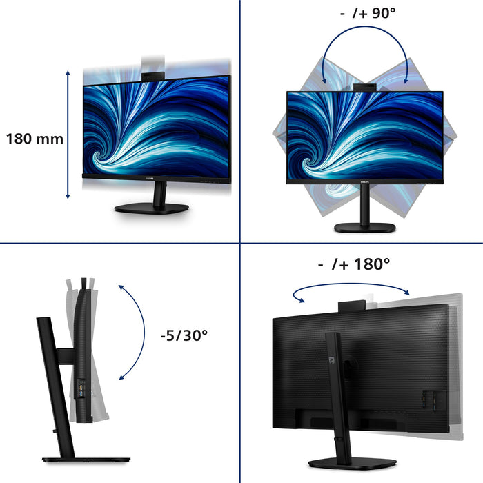 EAN 8721038004410 - Philips 3000 series 32B2U3601H/00 pantalla para PC 80 cm (31.5") 2560 x 1440 Pixeles Quad HD LCD Negro imagen 4