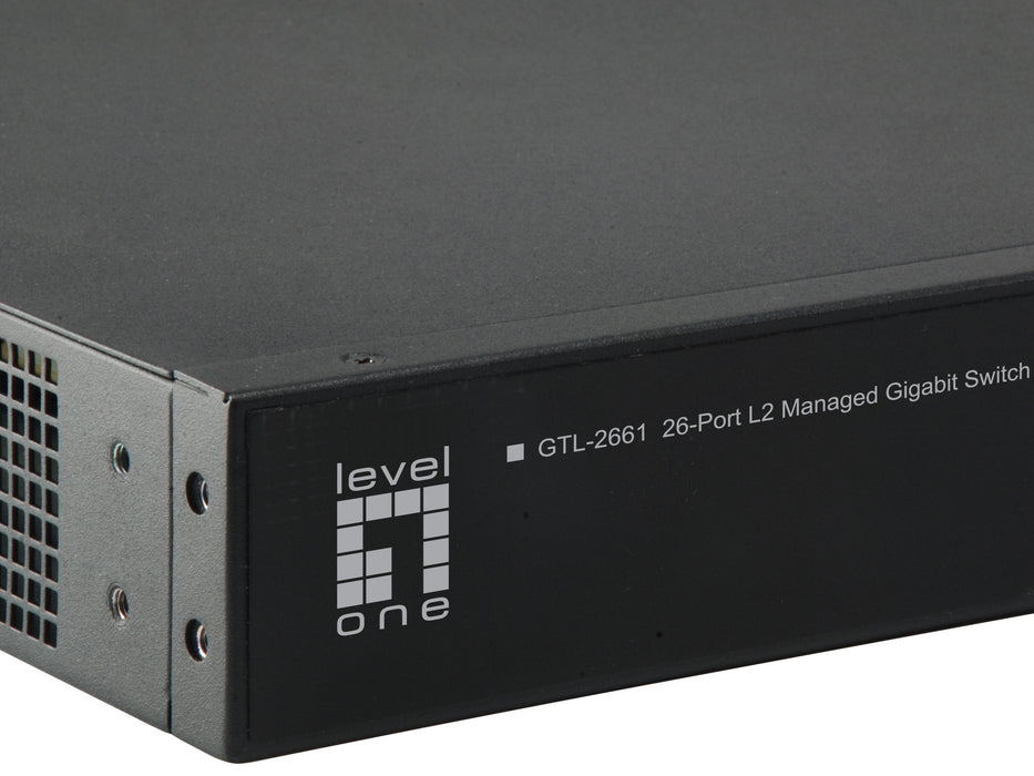 EAN 4015867203057 - LevelOne GTL-2661 switch Gestionado L2 Gigabit Ethernet (10/100/1000) Negro imagen 3