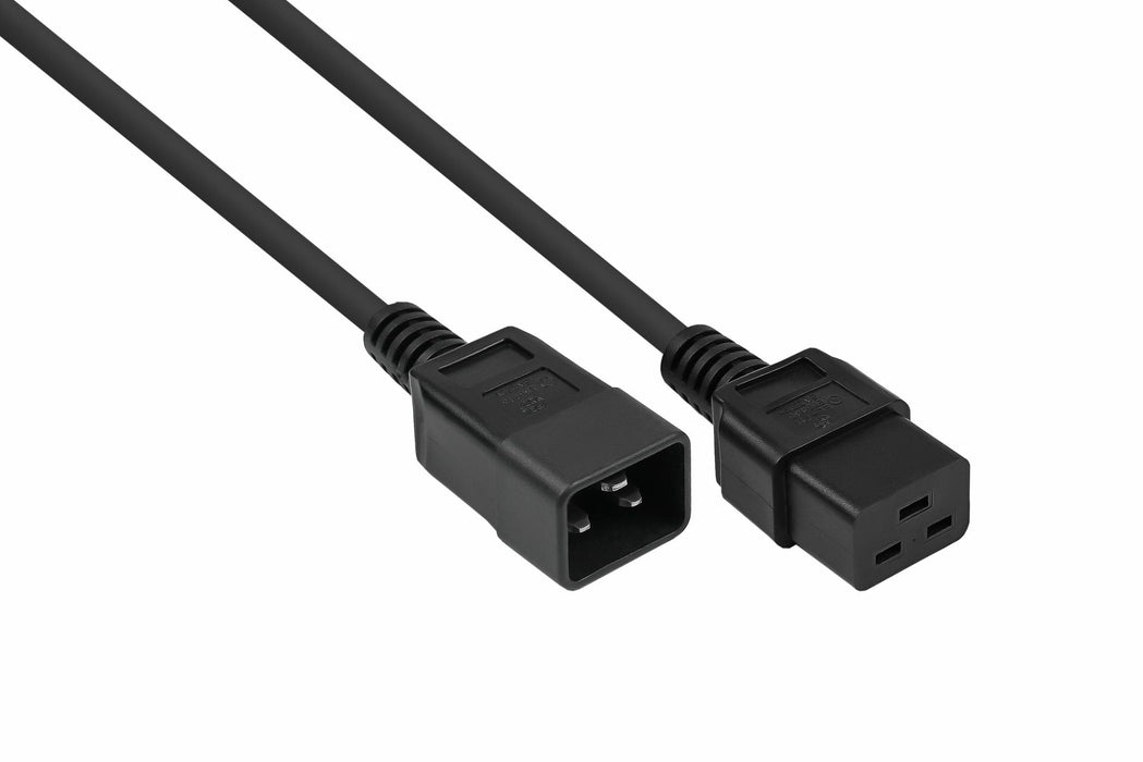 Kabelmeister Cable Alargador Iec C20 An C19 Negro. 2 M