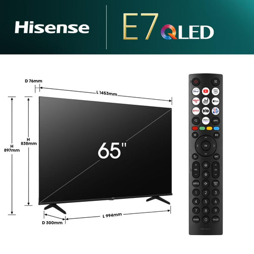 EAN 6942351402611 - Hisense 65E7NQ 165,1 cm (65") 4K Ultra HD Smart TV Wifi Negro 350 cd / m² imagen 2