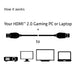 EAN 0841615100569 - CLUB3D HDMI™ 2.0 High Speed Cable 3Meter UHD 4K/60Hz cable HDMI 3 m HDMI tipo A (Estándar) Negro, Plata imagen 6