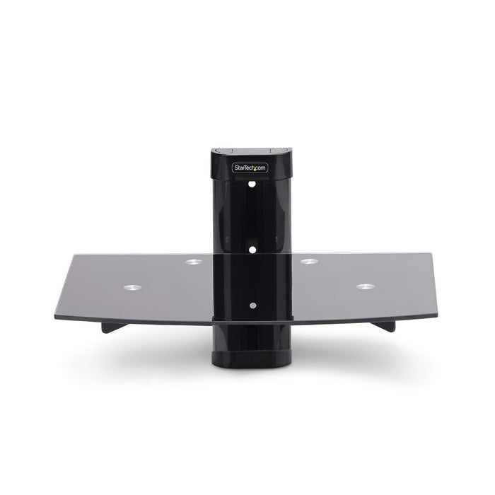 Startech.Com Floating Wall-Mounted Av Shelf, Adjustable Height Shelf For Under Tv, Organize A/V Equipment On Black Tempe