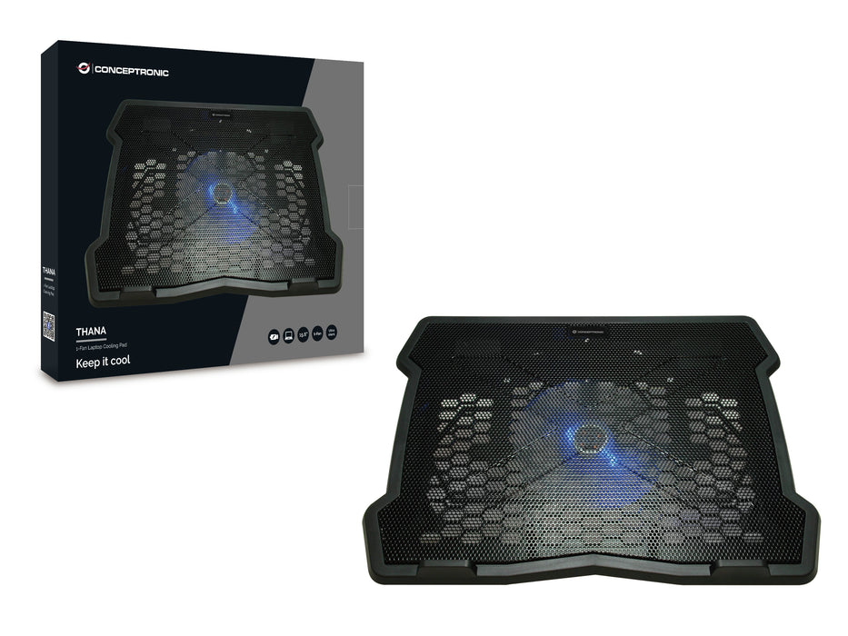 EAN 4015867224908 - Conceptronic THANA05B almohadilla fría 39,6 cm (15.6") Negro imagen 3