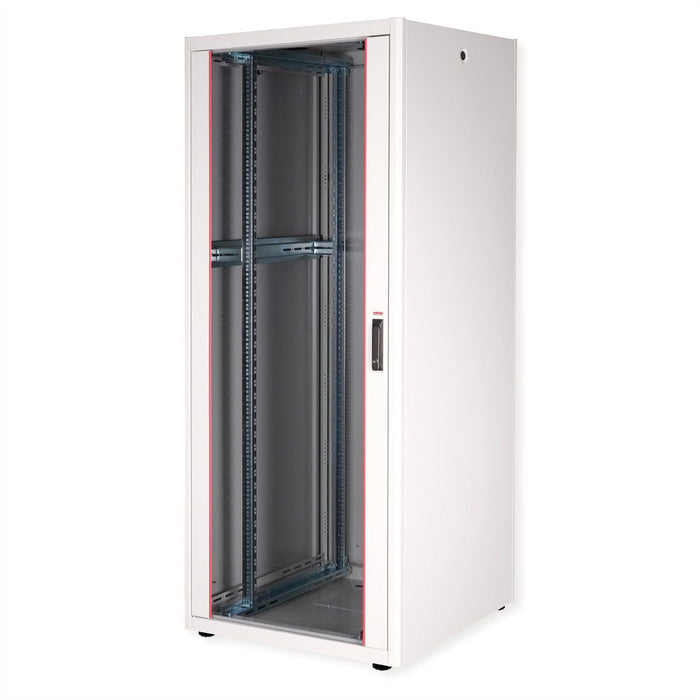 Roline 19-Zoll Netzwerkschrank Basic 42 He, 800x800 Bxt Glastr Grau