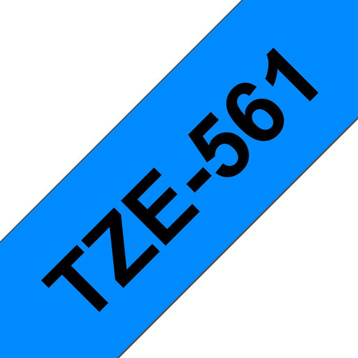 EAN 4977766686594 - Brother TZE-561 cinta para impresora de etiquetas Negro sobre azul imagen 1
