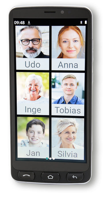 EAN 4030152022861 - Olympia Neo schwarz 14 cm (5.5") SIM doble Android 10 4G USB Tipo C 2 GB 16 GB 2400 mAh Negro, Plata imagen 5