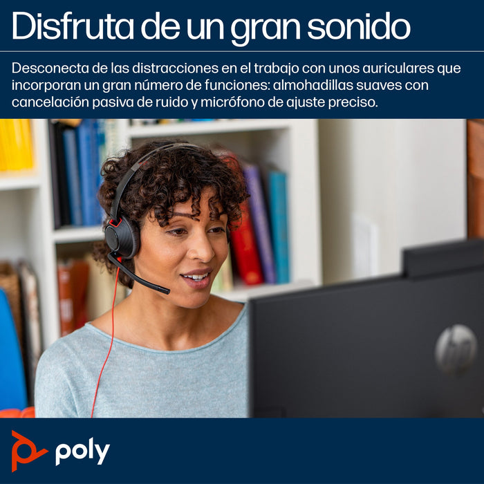 EAN 0197498837420 - HP Poly Blackwire 5220 Stereo USB-C Headset +3.5mm Plug +USB-C/A Adapter Alámbrico Diadema Llamadas/Músic imagen 7