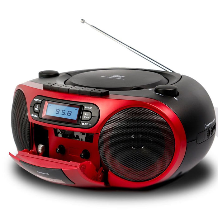 EAN 8435256897210 - Aiwa BBTC-550RD Negro, Rojo Reproductor de CD portátil imagen 5
