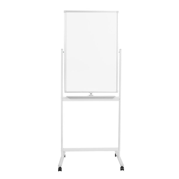 Dry Erase Whiteboard, Mobile, Double-Sided, Metal, 60x90cm