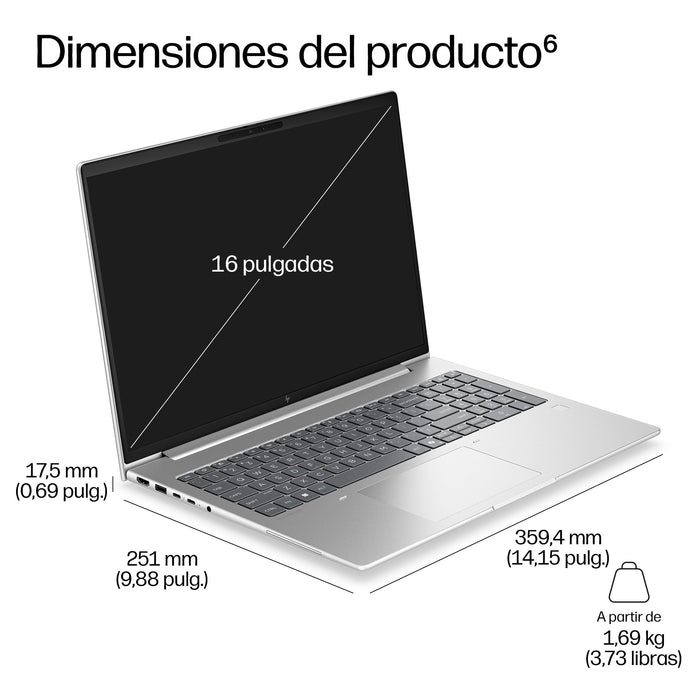 EAN 0826581572640 - HP ProBook 4 G2i 16 inch Notebook AI PC Wolf Pro Security Edition Intel Core 7 350 Portátil 40,6 cm (16") imagen 15