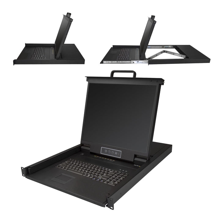 EAN 65030872508 - StarTech.com RKCONS1908K consola de rack 48,3 cm (19") 1280 x 1024 Pixeles Acero Negro imagen 2