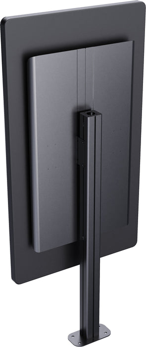Soporte De Suelo Para Pantallas De 55" A 85" Columna De Aluminio De 1500 Mm De Altura Viene Con Soporte Vesa De 600 De Ancho X 400 De Alto Cubiertas Traseras Curvas Para Ocultar La Parte Trasera De La Pantalla Canal De Gestión De Cables En