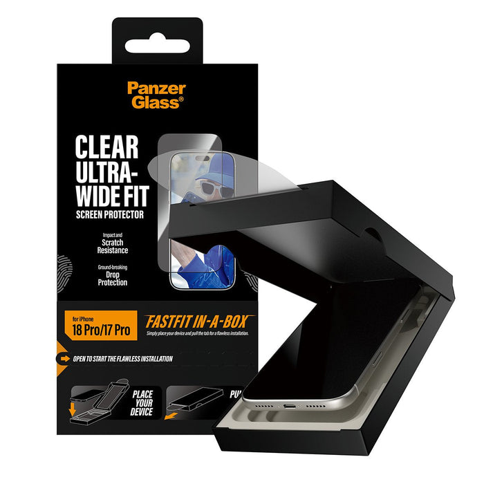 Panzerglass Displays. Ip 17/18 Pro Ultra Wide Fastfit In A Box