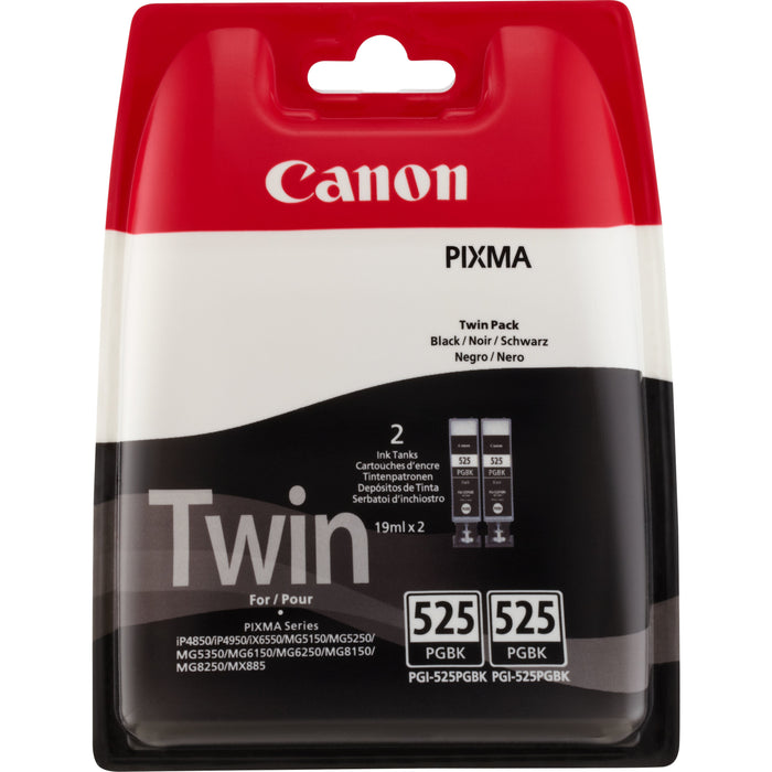 Tinta Original Canon Pgi-525pgbk Black  Pack 2 Unidades Para Pixma Mg8150, Mg6150, Mg5250, Mg5150, Mx885, Ip4850, Ix6550