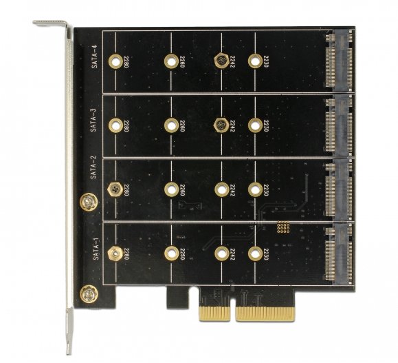 Tarjeta Pcie Delock> 4x Interno M.2 B Con Raid, Raid Tarjeta 89888
