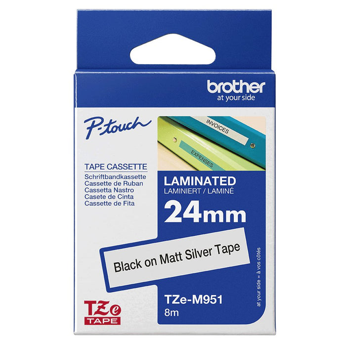 EAN 4977766692588 - Brother TZE-M951 cinta para impresora de etiquetas Negro sobre plata imagen 4